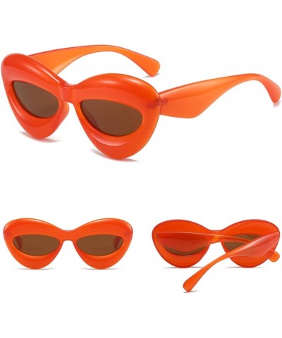 Sexy Lips Sunglasses For Women Fashion Thick Frame Cat Eye Sunglasses Candy Color Party Men Ladies Glasses Orange $8.60 Cat Eye