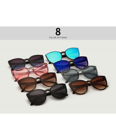 Fashion Big Frame Oval Uv400 Men and Women Sunglasses Outdoor Vacation Sunshade Decorative Glasses (Color : E, Size : Medium)...