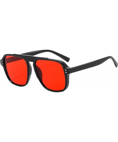 Trendy Sunglasses For Women,Mens Sunglasses Square Sunglasses Red Sunglasses Gold Sunglasses Beach Yellow Sunglasses Red $5.0...