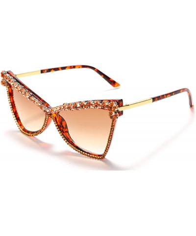 Sparkling Crystal Statement Oversized Bling Rhinestone Eyewear Sunglasses Leopard $11.01 Oversized