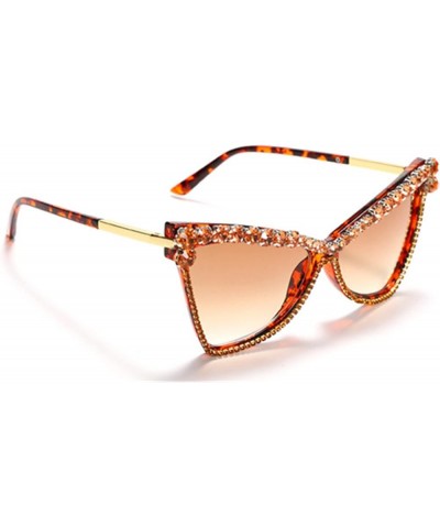 Sparkling Crystal Statement Oversized Bling Rhinestone Eyewear Sunglasses Leopard $11.01 Oversized