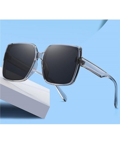 Fashionable Large Frame Women's Sunglasses HD Outdoor Holiday Decorative Commuter Trend UV400 Sunglasses Gift A $17.00 Designer