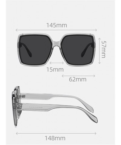 Fashionable Large Frame Women's Sunglasses HD Outdoor Holiday Decorative Commuter Trend UV400 Sunglasses Gift A $17.00 Designer