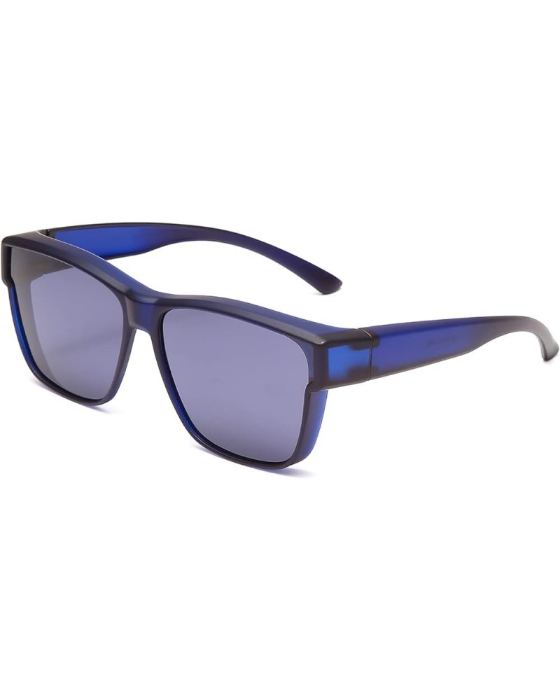 Wrap Around Polarized Sunglasses - Women Men Oversized Lightweight Wear Over Prescription Glasses Blue Grey $6.20 Square