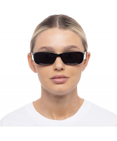 Unisex Adult's UNREAL! Sunglasses Shiny Black Smoke Mono $38.07 Rectangular