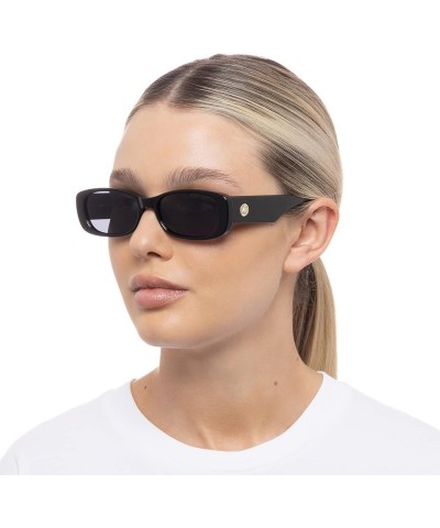 Unisex Adult's UNREAL! Sunglasses Shiny Black Smoke Mono $38.07 Rectangular